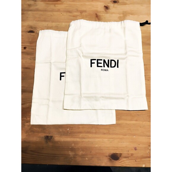FENDI ROMA Authentic Drawstring Dust Bag shoes handbag canvas | Size 10.7” x 13” - Picture 4 of 4